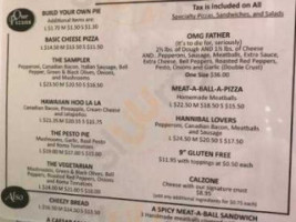 De Pasquale's Pizza menu