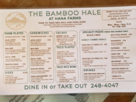 Hana Farms Roadside Stand, Pizza Oven And Bakery menu