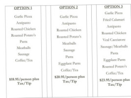 Vito's menu