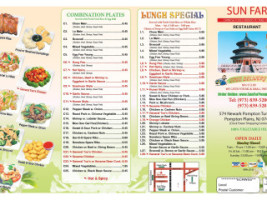 Sun Far menu