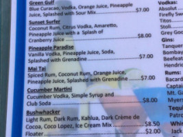 Sunset Grille menu