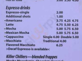 Flyin' Hawaiian Coffee menu