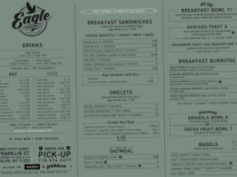 Eagle Trading Co menu