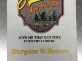 3b Country Store Cafe menu