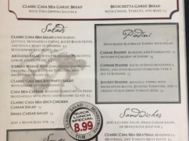 Casa Mia Italian And Pizzeria menu