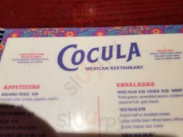 Cocula Mexican menu