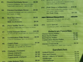 Amigos menu