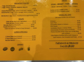 El Rincon menu