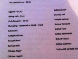 Moto Asian Cuisine menu