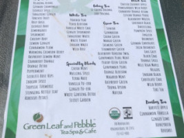 Green Leaf And Pebble Medspa Cafe menu