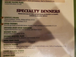 Garcia's menu