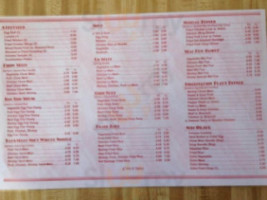 Ming's Chinese menu