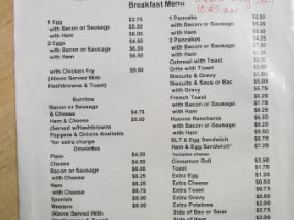 Dell's Cafe menu