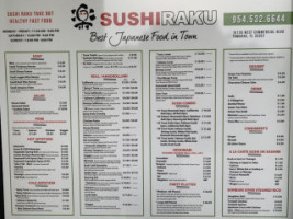 Sushi Raku menu