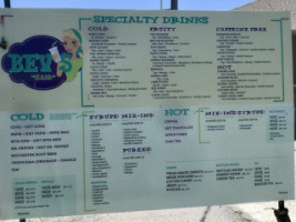 Bev's Hot And Cold Beverages menu