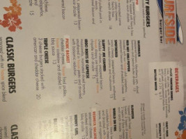 Surfside Burger menu