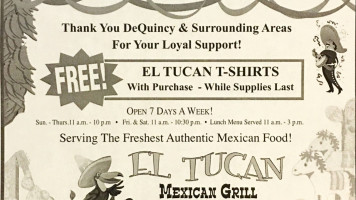 El Tucan menu