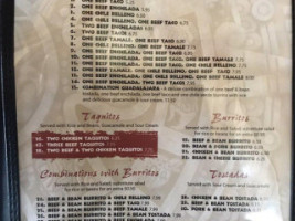 Mi Rancherito Mexican menu