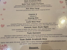 Putawn Local Thai Kitchen menu