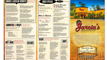 Garcia's Famous Mexican Food menu