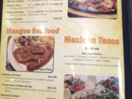 Mangos Mexican menu