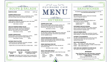 Culinaire Café menu