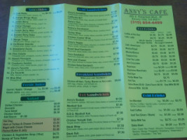 Anny's menu