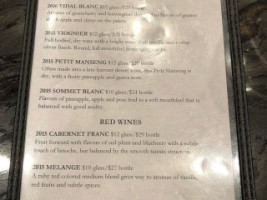 Paradise Springs Winery menu