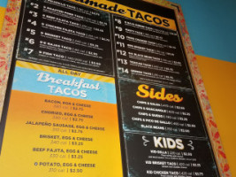 Rusty Taco menu