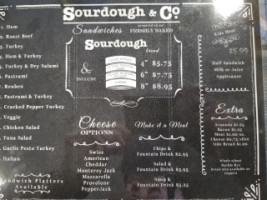 Sourdough Co menu