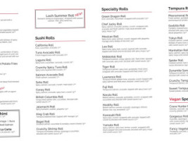 Sushi Tokyo Chelsea menu