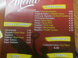 Taco Mexico menu