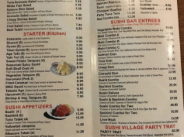 Sushi Village menu