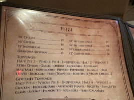 Joe Pat's Pizzeria menu