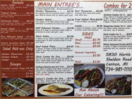 Sultan's Express menu