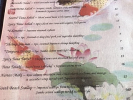 Sushi Simon menu