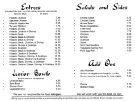 Tokyo Express menu