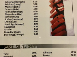 Tomo 7 Sushi menu