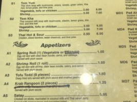 Thai Star menu