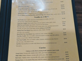 Thai Asian Fusion Cafe menu