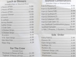 Tugboat Fish Chips Vacaville menu