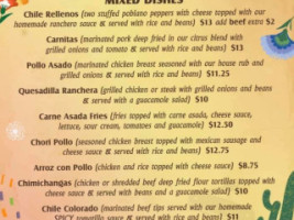 Plaza Del Sol menu