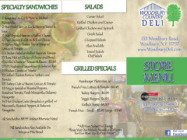 Woodbury Country Deli menu