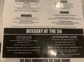 The Route 58 Deli menu