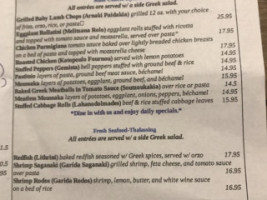 Yiayia's Greek Kitchen menu