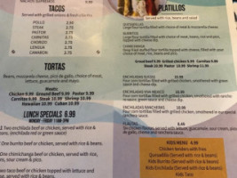 Fiesta Garibaldi Mexican Grill menu