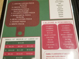 Lucano's Pasta Italian menu