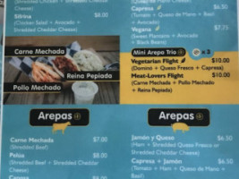 Arepa Zone menu