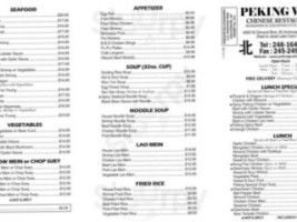 Peking Wok menu