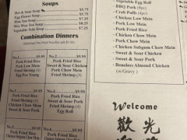 Gee's Family menu